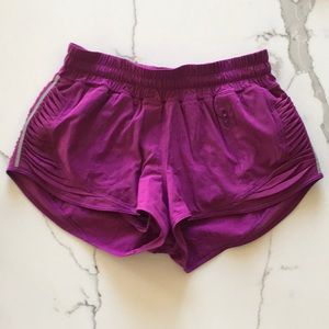 Lululemon Dark Pink Run Short - Built in Panty